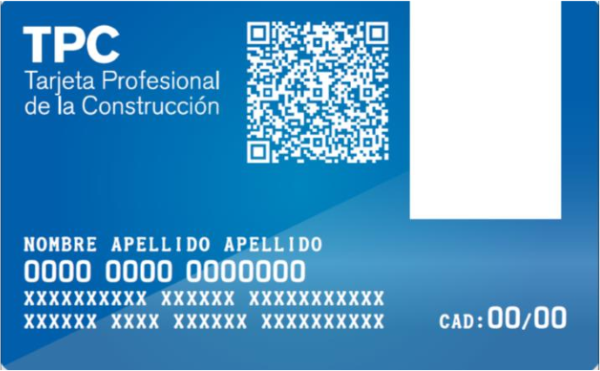 Tarjeta Profesional de la Construcción - TPC - GESFORLEV - Valencia
